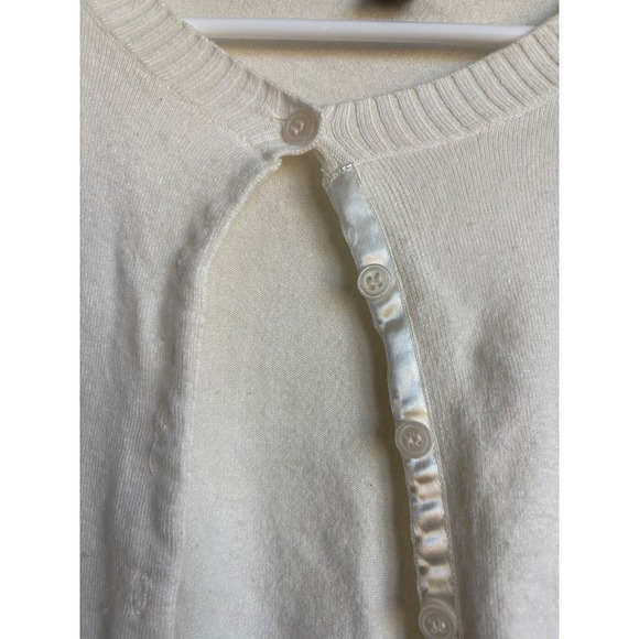Express Womens Cardigan Sweater XS Extra Small Button Front Long Sleeve Cream - Picture 3 of 6